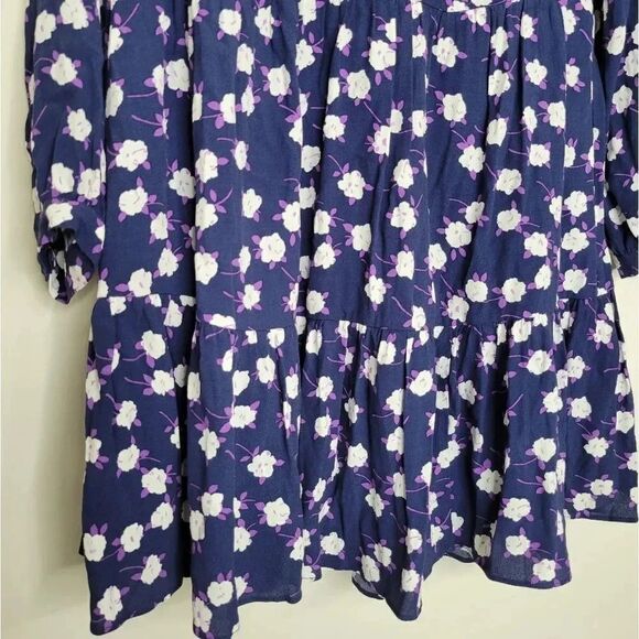 Jcrew Tie-neck tiered dress in scattered peony print - Picture 8 of 12